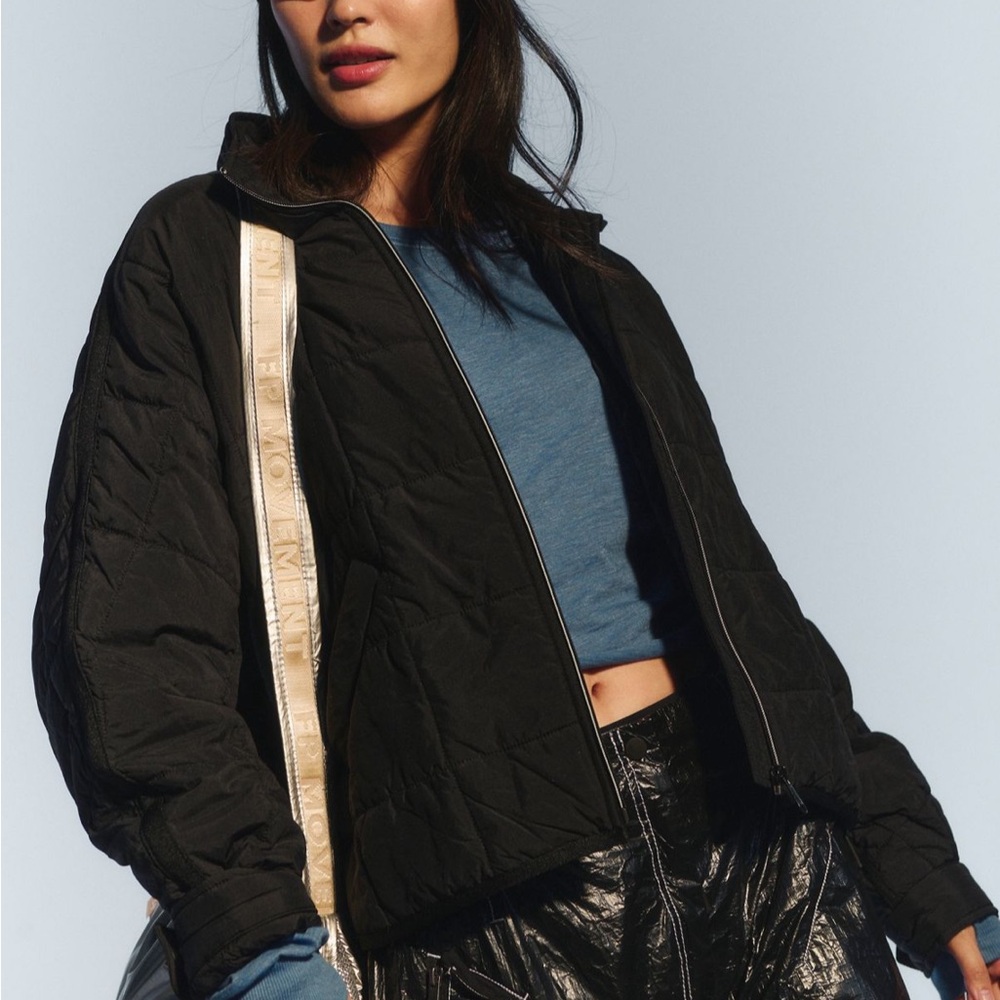FP Movement by Free People Black Quilted Puffer Jacket